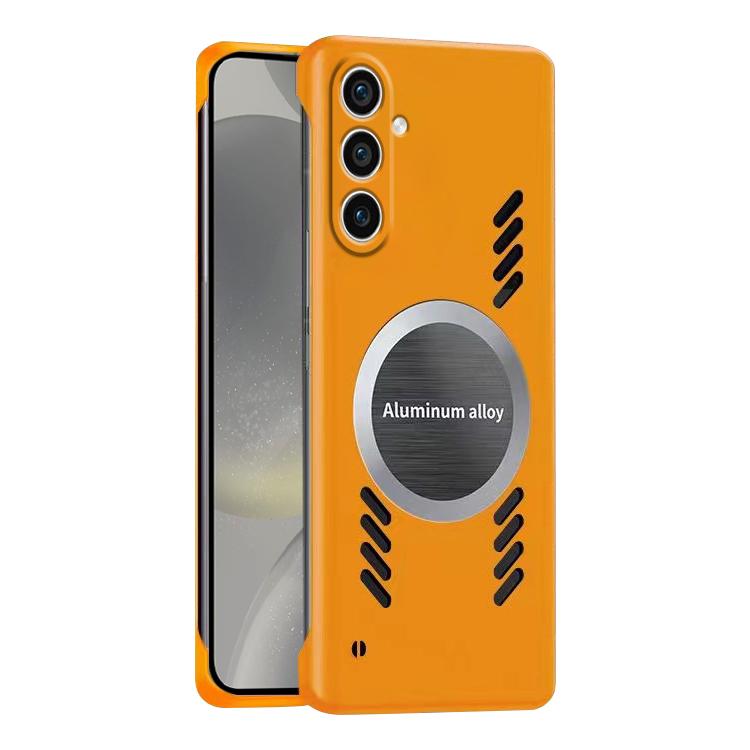 For Samsung Galaxy S24+ 5G All-inclusive Lens Frameless Graphene Cooling Phone Case(Orange) - Galaxy S24+ 5G Cases by PMc TechLife | Online Shopping South Africa | PMc TechLife | Buy Now Pay Later Mobicred