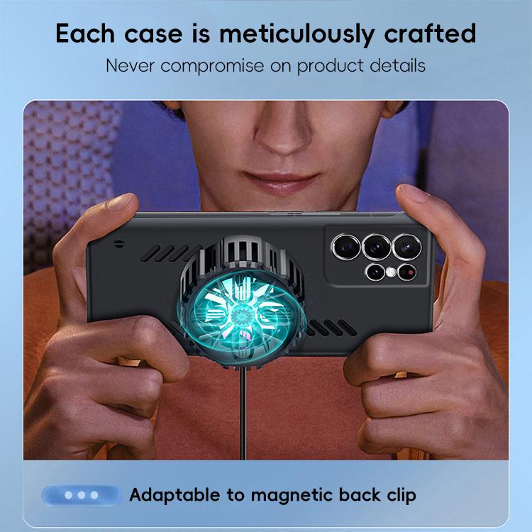 For Samsung Galaxy S23 Ultra 5G All-inclusive Lens Frameless Graphene Cooling Phone Case(Black) - Galaxy S23 Ultra 5G Cases by PMC Jewellery | Online Shopping South Africa | PMC Jewellery | Buy Now Pay Later Mobicred