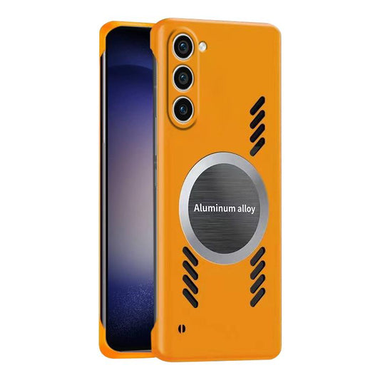For Samsung Galaxy S23+ 5G All-inclusive Lens Frameless Graphene Cooling Phone Case(Orange) - Galaxy S23+ 5G Cases by PMC Jewellery | Online Shopping South Africa | PMC Jewellery | Buy Now Pay Later Mobicred