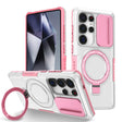 For Samsung Galaxy S25 Ultra 5G Sliding Camshield MagSafe Holder TPU Hybrid PC Phone Case(Pink White) - Galaxy S25 Ultra 5G Cases by PMC TechLife | Online Shopping South Africa | PMC TechLife | Buy Now Pay Later Mobicred
