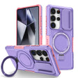 For Samsung Galaxy S25 Ultra 5G Sliding Camshield MagSafe Holder TPU Hybrid PC Phone Case(Pink Purple) - Galaxy S25 Ultra 5G Cases by PMC TechLife | Online Shopping South Africa | PMC TechLife | Buy Now Pay Later Mobicred