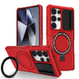 For Samsung Galaxy S25 Ultra 5G Sliding Camshield MagSafe Holder TPU Hybrid PC Phone Case(Red) - Galaxy S25 Ultra 5G Cases by PMC TechLife | Online Shopping South Africa | PMC TechLife | Buy Now Pay Later Mobicred