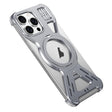 For iPhone 16 Pro Max Armor 360 Holder Frameless Alloy MagSafe Phone Case(Space Gray) - iPhone 16 Pro Max Cases by PMc TechLife | Online Shopping South Africa | PMc TechLife | Buy Now Pay Later Mobicred