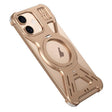 For iPhone 16 Armor 360 Holder Frameless Alloy MagSafe Phone Case(Desert Gold) - free shipping - PMc TechLife - Order now!