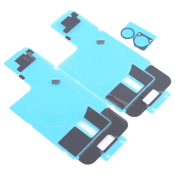 For iPhone 16 10pcs Back Cover Heat Sink Black Sticker with Back Camera Sponge Pads