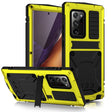 For Samsung Galaxy Note 20 Ultra R-JUST Shockproof Waterproof Dust-proof Metal + Silicone Protective Case with Holder(Yellow) - Galaxy Note20 Cases by R-JUST | Online Shopping South Africa | PMC TechLife