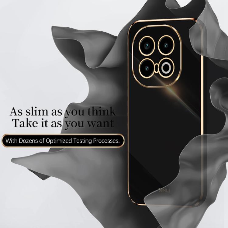 For vivo iQOO 13 XINLI Straight 6D Plating Gold Edge TPU Phone Case(White) - free shipping - PMC Jewellery - Order now!