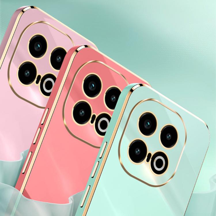 For vivo iQOO 13 XINLI Straight 6D Plating Gold Edge TPU Phone Case(White)
