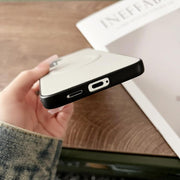 For Samsung Galaxy S25+ 5G Magsafe Magnetic Plain Leather Phone Case(Black)