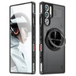 For ZTE nubia Red Magic 9 Pro+ Rotating Ring Holder TPU Hybrid PC Phone Case(Matte Black) - ZTE Cases by PMC TechLife | Online Shopping South Africa | PMC TechLife | Buy Now Pay Later Mobicred