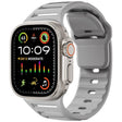 For Apple Watch 46mm / 49mm / 45mm / 44mm Single Nail Dual-Color Multi-hole Silicone Watch Band(Grey) - free shipping - PMc TechLife - Order now!