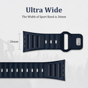 For Apple Watch 46mm / 49mm / 45mm / 44mm Single Nail Dual-Color Multi-hole Silicone Watch Band(Grey)
