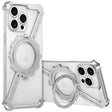 For iPhone 16 Pro Z-shaped Frameless Metal 360 Holder MagSafe Phone Case(Space Silver) - iPhone 16 Pro Cases by PMc TechLife | Online Shopping South Africa | PMc TechLife | Buy Now Pay Later Mobicred