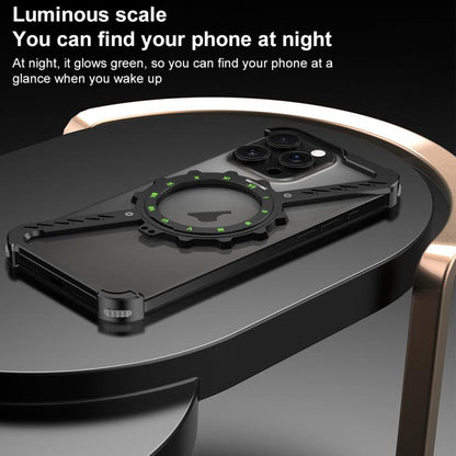 For iPhone 16 Pro Z-shaped Frameless Metal 360 Holder MagSafe Phone Case(Black) - iPhone 16 Pro Cases by PMC Jewellery | Online Shopping South Africa | PMC Jewellery | Buy Now Pay Later Mobicred