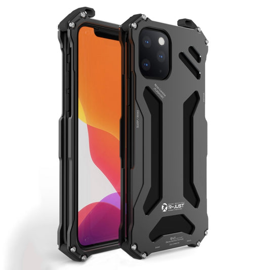 For iPhone 12 Pro Max R-JUST Shockproof Armor Metal Protective Case(Black) - free shipping - PMC Jewellery - Order now!