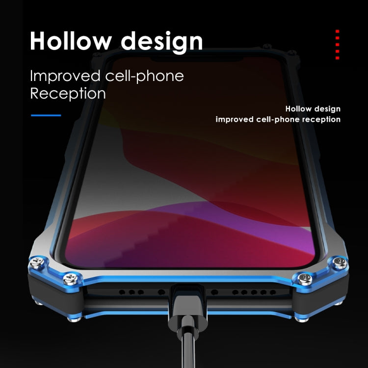 For iPhone 12 Pro Max R-JUST Shockproof Armor Metal Protective Case(Black) - free shipping - PMC Jewellery - Order now!