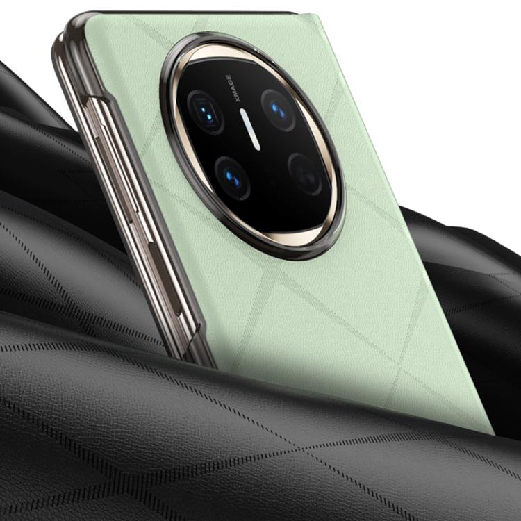 For Huawei Mate X6 Plain Leather Embossed MagSafe Magnetic Phone Leather Case(Green) - Huawei Cases by PMC TechLife | Online Shopping South Africa | PMC TechLife | Buy Now Pay Later Mobicred