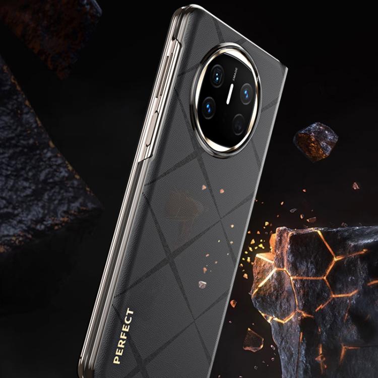 For Huawei Mate X6 Plain Leather Embossed MagSafe Magnetic Phone Leather Case(Green) - Huawei Cases by PMC TechLife | Online Shopping South Africa | PMC TechLife | Buy Now Pay Later Mobicred