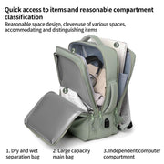 P960 Large Capacity Water Resistant Fashionable Backpack(Pink)