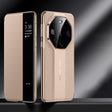 For Huawei Mate 60 Pro Smart View Window Imitation Ultimate Design Phone Case(Gold) - Huawei Cases by PMC TechLife | Online Shopping South Africa | PMC TechLife | Buy Now Pay Later Mobicred