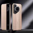 For Huawei Pura 70 Smart View Window Imitation Ultimate Design Phone Case(Gold) - Huawei Cases by PMC TechLife | Online Shopping South Africa | PMC TechLife | Buy Now Pay Later Mobicred