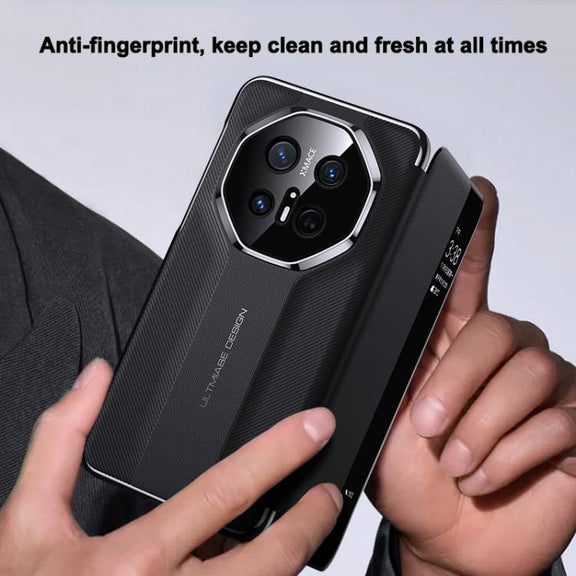 For Huawei Mate 70 Smart View Window Imitation Ultimate Design Phone Case(White)