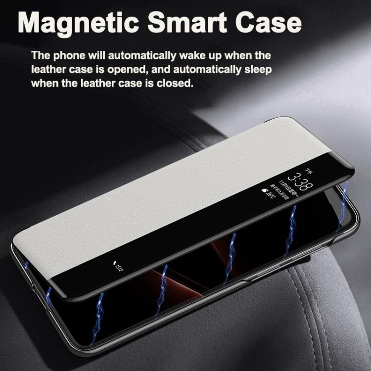 For Huawei Mate 70 RS Ultimate Smart View Window Imitation Ultimate Design Phone Case(White)