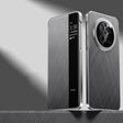For Huawei Mate 70 Smart View Window Plain Leather Paint PC Phone Case(Grey) - Huawei Cases by PMC TechLife | Online Shopping South Africa | PMC TechLife | Buy Now Pay Later Mobicred