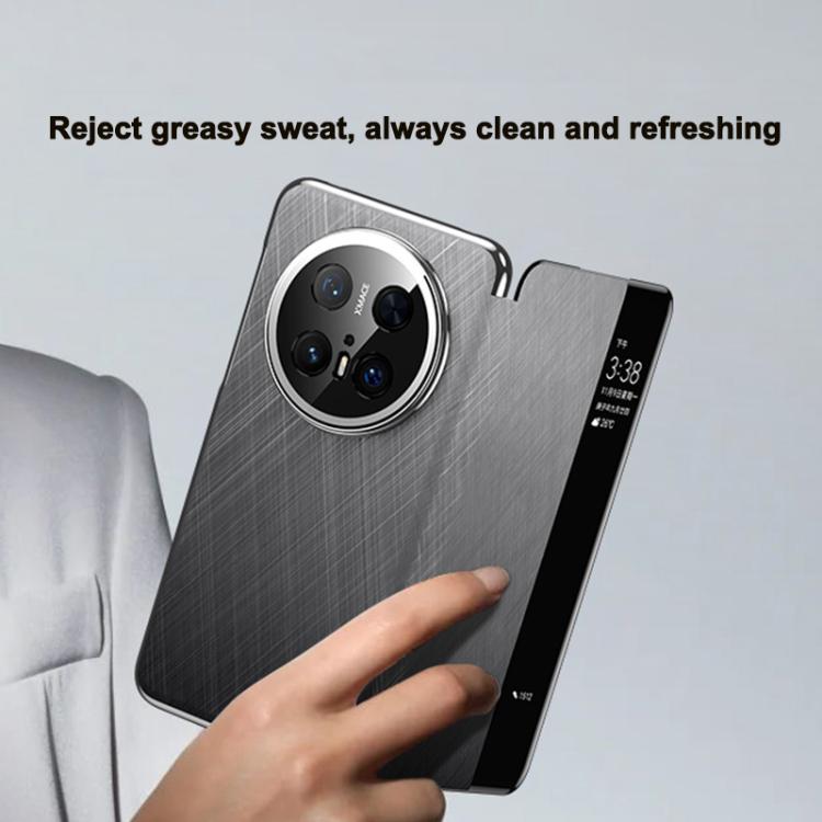 For Huawei Mate 60 Smart View Window Plain Leather Paint PC Phone Case(Black) - Huawei Cases by PMC TechLife | Online Shopping South Africa | PMC TechLife | Buy Now Pay Later Mobicred