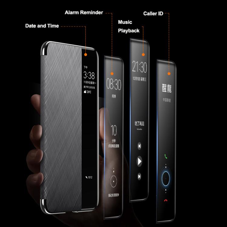 For Huawei Mate 70 Smart View Window Plain Leather Paint PC Phone Case(Grey) - Huawei Cases by PMC TechLife | Online Shopping South Africa | PMC TechLife | Buy Now Pay Later Mobicred