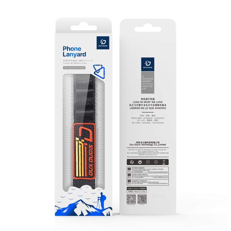 DUX DUCIS Outdoor Series Nylon Adjustable Crossbody Phone Lanyard(Black) - Lanyards & Wrist Straps by DUX DUCIS | Online Shopping South Africa | PMc TechLife | Buy Now Pay Later Mobicred