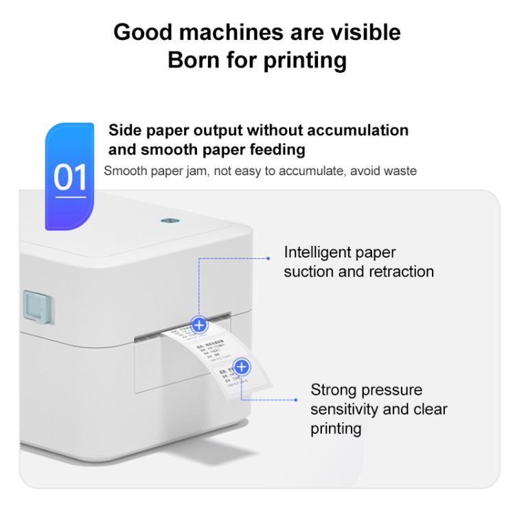 HPRT D35 Bluetooth Version Express Electronic Waybill Printer, Plug:AU Plug(White) - Printer by PMC TechLife | Online Shopping South Africa | PMC TechLife | Buy Now Pay Later Mobicred