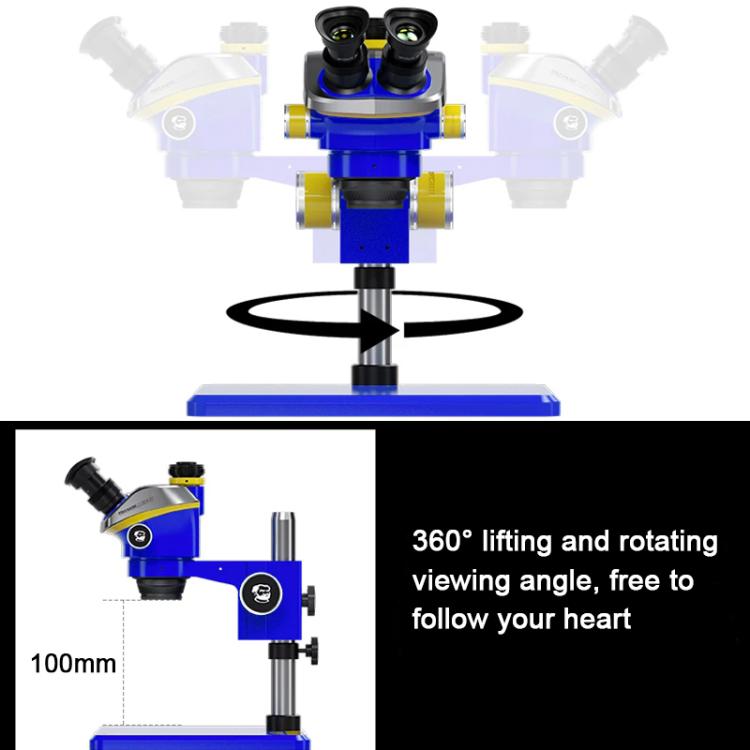 Mechanic Mic3 7X-50X CTV 0.45X Trinocular Stereo Microscope - free shipping - PMc TechLife - Order now!
