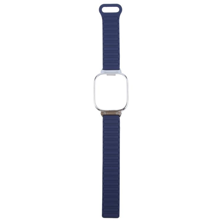 For Redmi Watch 5 / Watch 4 Metal Silver Frame Integrated I-shaped Magnetic Silicone Watch Band(Indigo Gray) - free shipping - PMC TechLife - Order now!