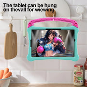 For Huawei MatePad SE 11 2024 Boxing Series Kickstand EVA Shockproof Tablet Case with Shoulder Strap(Mint Rose Red)