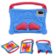 For Huawei MatePad SE 11 2024 Boxing Series Kickstand EVA Shockproof Tablet Case with Shoulder Strap(Blue Red)