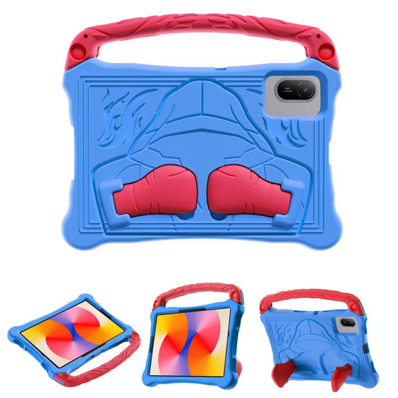 For Huawei MatePad SE 11 2024 Boxing Series Kickstand EVA Shockproof Tablet Case with Shoulder Strap(Blue Red)