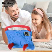 For Huawei MatePad SE 11 2024 Boxing Series Kickstand EVA Shockproof Tablet Case with Shoulder Strap(Blue Red)