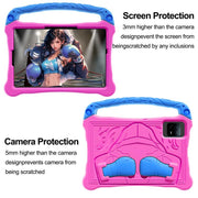For Huawei MatePad SE 11 2024 Boxing Series Kickstand EVA Shockproof Tablet Case with Shoulder Strap(Rose Red Blue)