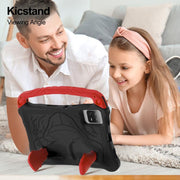 For Honor Pad X8a 11 inch Boxing Series Kickstand EVA Shockproof Tablet Case with Shoulder Strap(Black Red)
