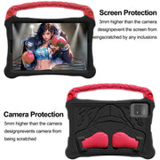 For Honor Tablet V7 11 inch Boxing Series Kickstand EVA Shockproof Tablet Case with Shoulder Strap(Black Red)