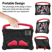 For Honor Tablet V7 11 inch Boxing Series Kickstand EVA Shockproof Tablet Case with Shoulder Strap(Black Red)