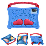 For Honor Tablet V7 11 inch Boxing Series Kickstand EVA Shockproof Tablet Case with Shoulder Strap(Blue Red)