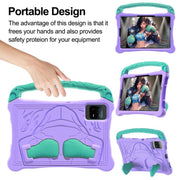 For Honor Tablet V7 11 inch Boxing Series Kickstand EVA Shockproof Tablet Case with Shoulder Strap(Purple Mint)