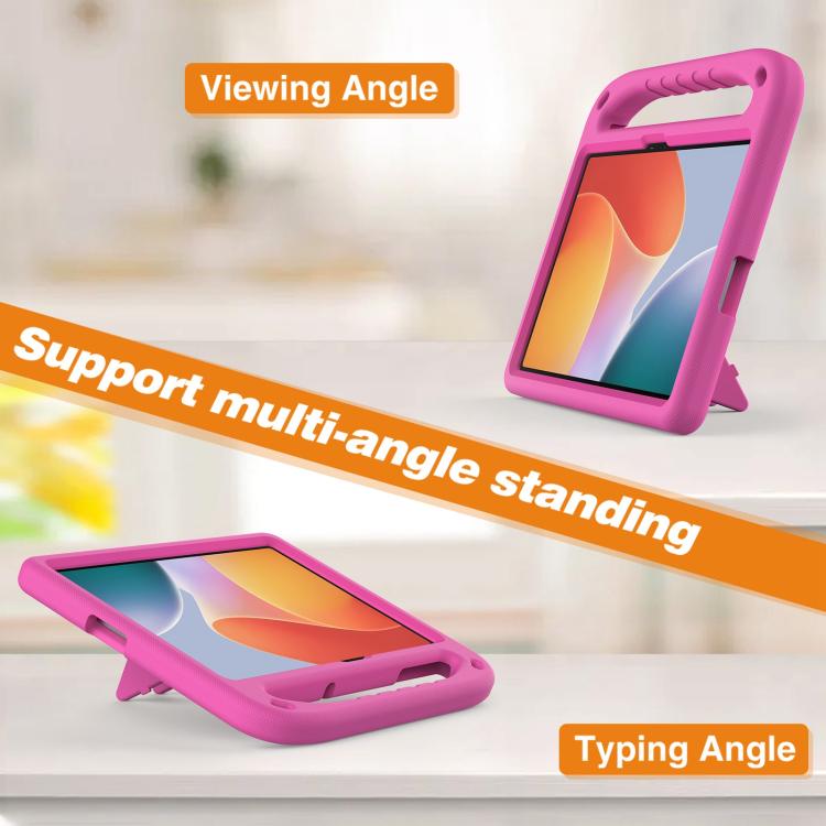 For Infinix Xpad 11 2024 Handle EVA Shockproof Tablet Case with Holder(Rose Red) - Others by PMC TechLife | Online Shopping South Africa | PMC TechLife | Buy Now Pay Later Mobicred