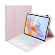 For Honor Pad V9 AH27-AS Ultra-thin Detachable Backlight Bluetooth Keyboard Leather Tablet Case with Touchpad(Pink White) - Huawei Keyboard by PMC TechLife | Online Shopping South Africa | PMC TechLife | Buy Now Pay Later Mobicred