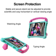 For For Lenovo Tab M11/ Xiaoxin Pad 11 2024 Boxing Series Kickstand EVA Shockproof Tablet Case with Shoulder Strap(Mint Rose Red)