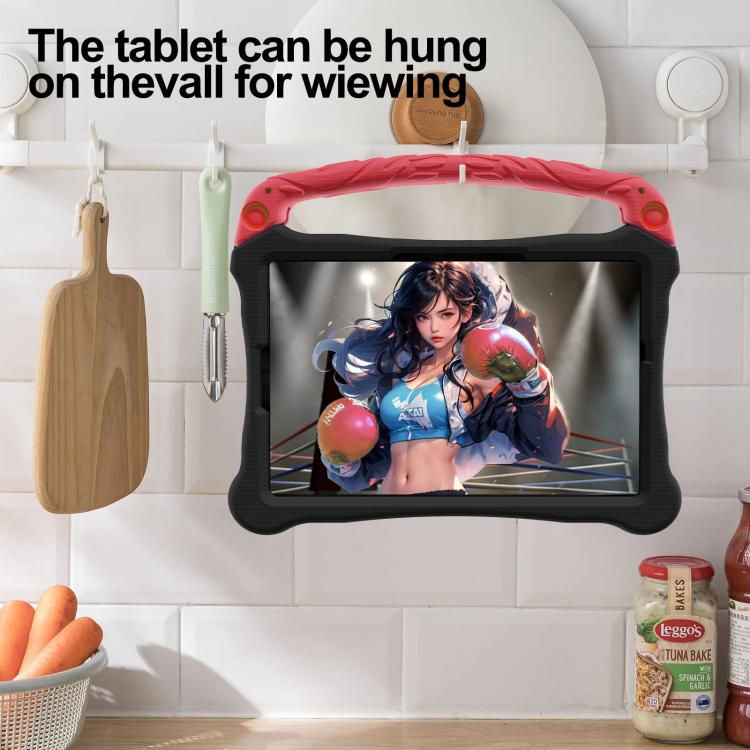 For For Lenovo Tab M11/ Xiaoxin Pad 11 2024 Boxing Series Kickstand EVA Shockproof Tablet Case with Shoulder Strap(Black Red)