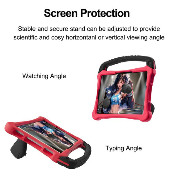 For Lenovo Tab M11/ Xiaoxin Pad 11 2024/2025 Boxing Series Kickstand EVA Shockproof Tablet Case with Shoulder Strap(Red Black)