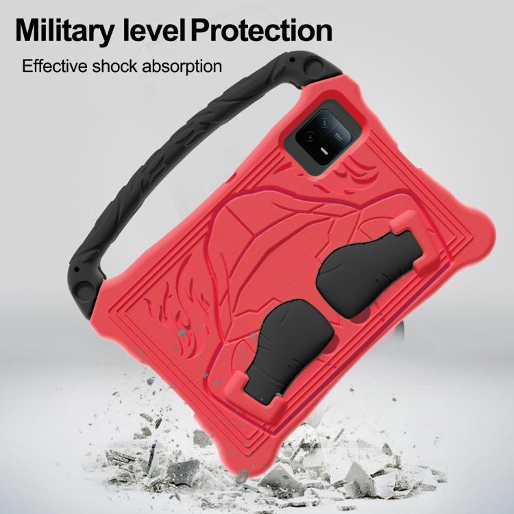 For Lenovo Tab M11/ Xiaoxin Pad 11 2024/2025 Boxing Series Kickstand EVA Shockproof Tablet Case with Shoulder Strap(Red Black)